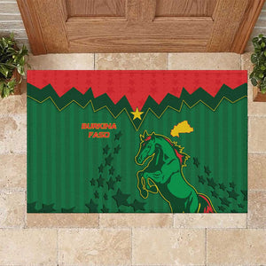 Football Burkina Faso Rubber Doormat Rising Star And Horse Sport Style - African Pride