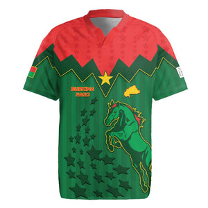 Custom Football Burkina Faso Rugby Jersey Rising Star And Horse Sport Style - African Pride