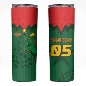 Custom Football Burkina Faso Skinny Tumbler Rising Star And Horse Sport Style - African Pride