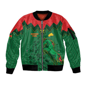 Custom Football Burkina Faso Sleeve Zip Bomber Jacket Rising Star And Horse Sport Style - African Pride