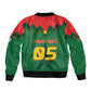 Custom Football Burkina Faso Sleeve Zip Bomber Jacket Rising Star And Horse Sport Style - African Pride
