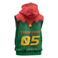 Custom Football Burkina Faso Sleeveless Hoodie Rising Star And Horse Sport Style - African Pride