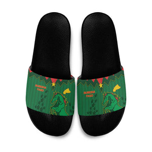 Football Burkina Faso Slide Sandals Rising Star And Horse Sport Style - African Pride