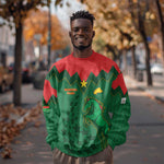 Custom Football Burkina Faso Sweatshirt Rising Star And Horse Sport Style - African Pride
