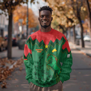Custom Football Burkina Faso Sweatshirt Rising Star And Horse Sport Style - African Pride