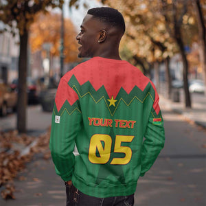 Custom Football Burkina Faso Sweatshirt Rising Star And Horse Sport Style - African Pride