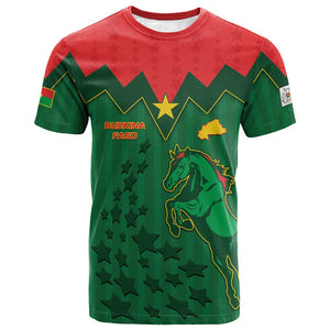 Custom Football Burkina Faso T shirt Rising Star And Horse Sport Style - African Pride