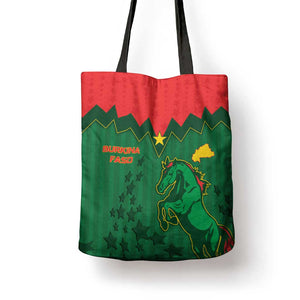 Football Burkina Faso Tote Bag Rising Star And Horse Sport Style - African Pride