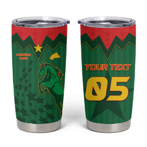 Custom Football Burkina Faso Tumbler Cup Rising Star And Horse Sport Style - African Pride