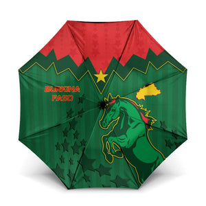 Football Burkina Faso Umbrella Rising Star And Horse Sport Style - African Pride