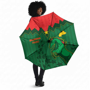 Football Burkina Faso Umbrella Rising Star And Horse Sport Style - African Pride
