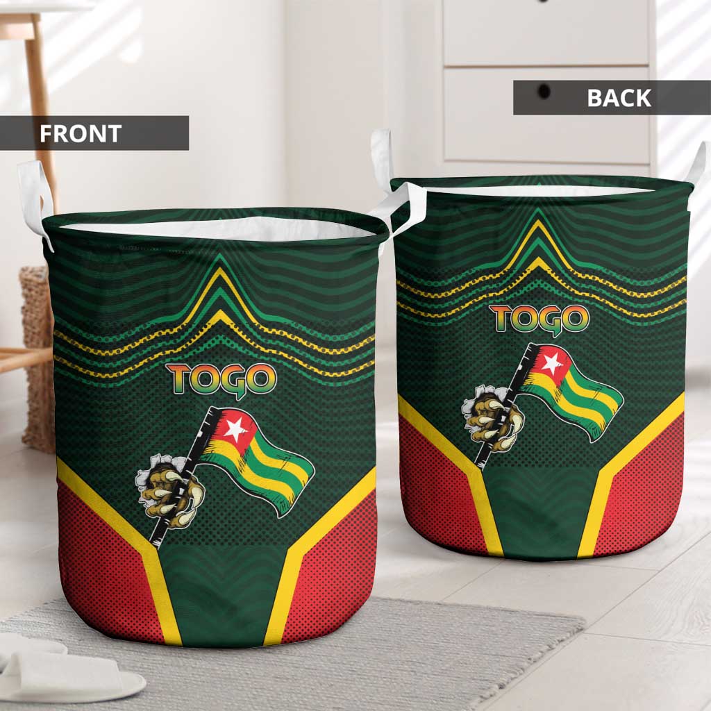 Togo Laundry Basket Lion Claw Flag Sport Style - African Pride