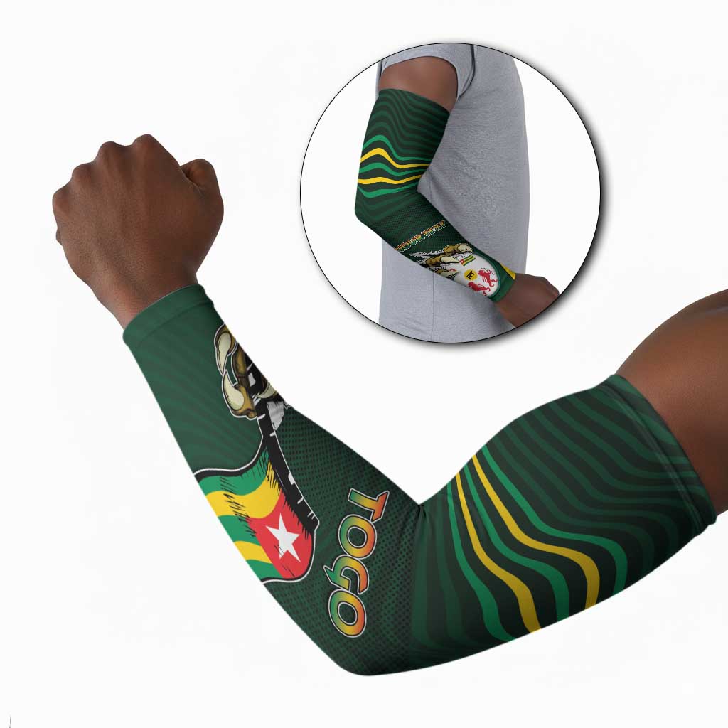 Personalized Togo Arm Sleeves Lion Claw Flag Sport Style - African Pride