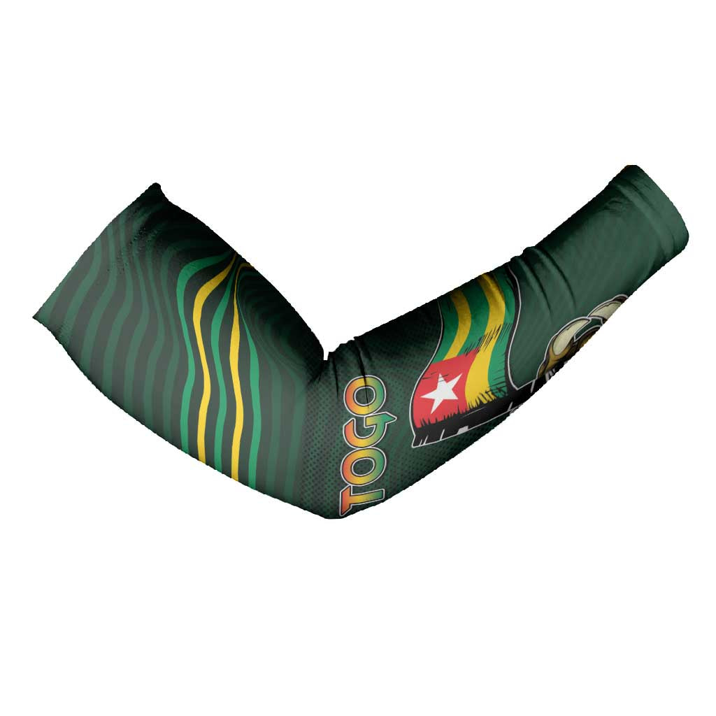 Personalized Togo Arm Sleeves Lion Claw Flag Sport Style - African Pride