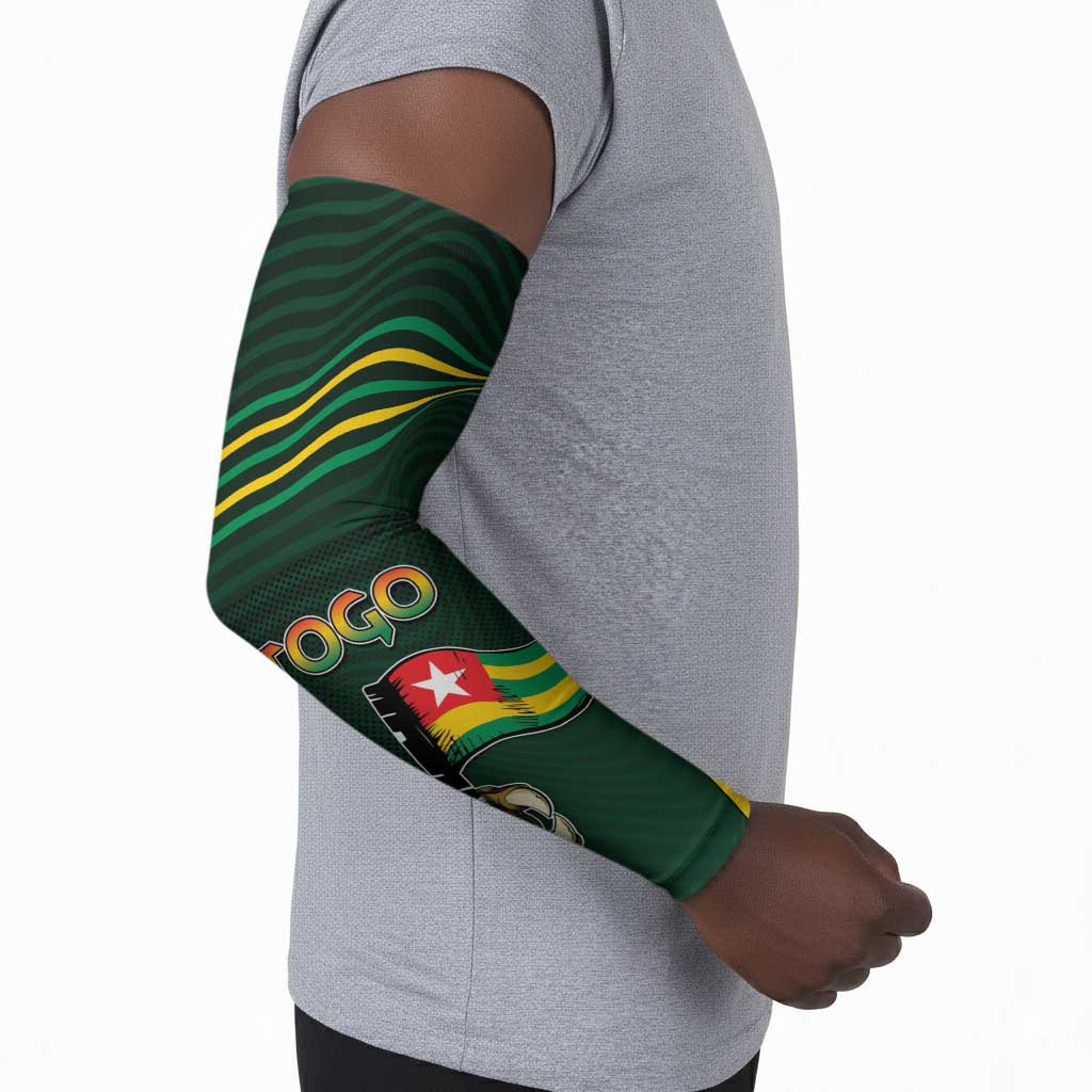 Personalized Togo Arm Sleeves Lion Claw Flag Sport Style - African Pride