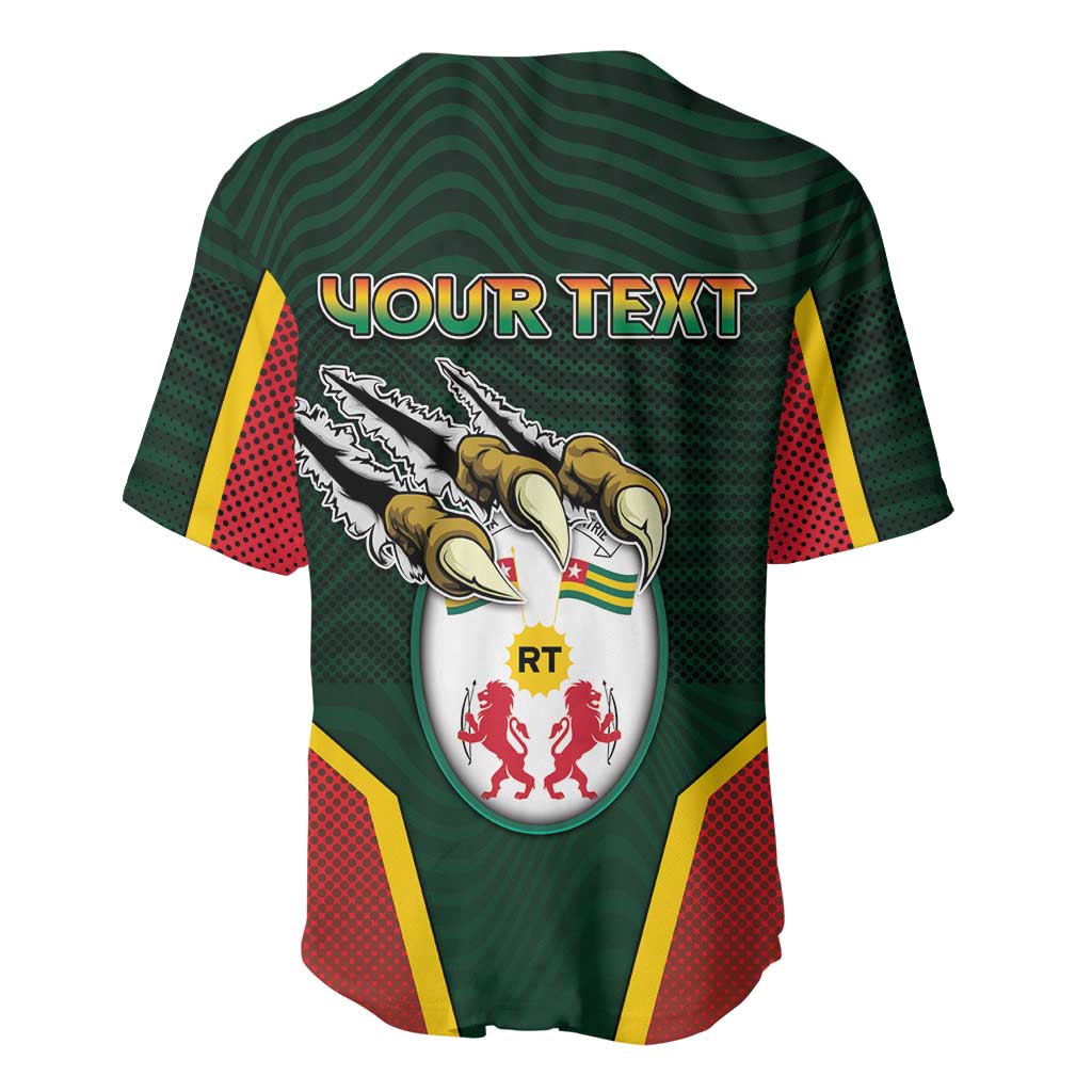 Personalized Togo Baseball Jersey Lion Claw Flag Sport Style - African Pride