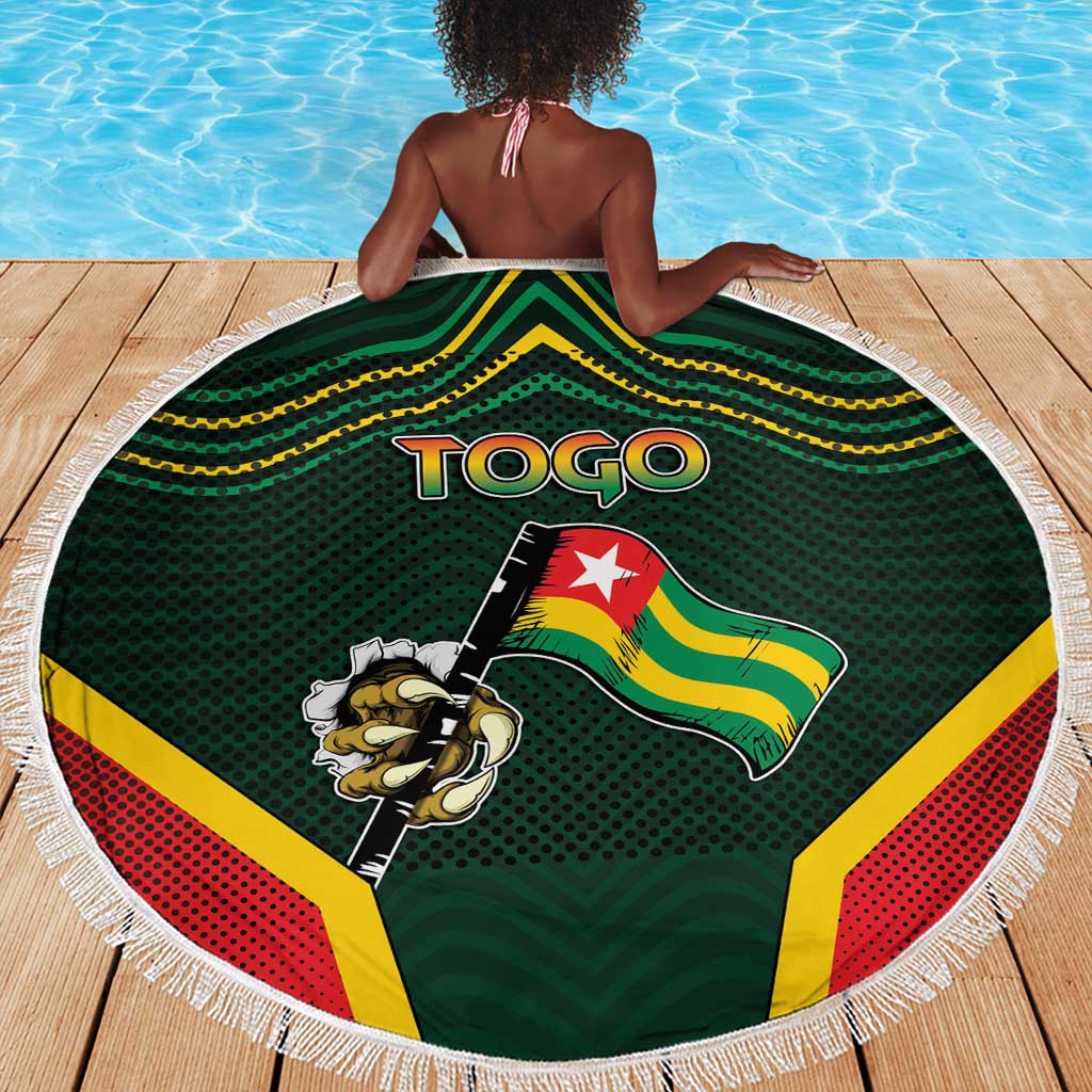 Togo Beach Blanket Lion Claw Flag Sport Style - African Pride