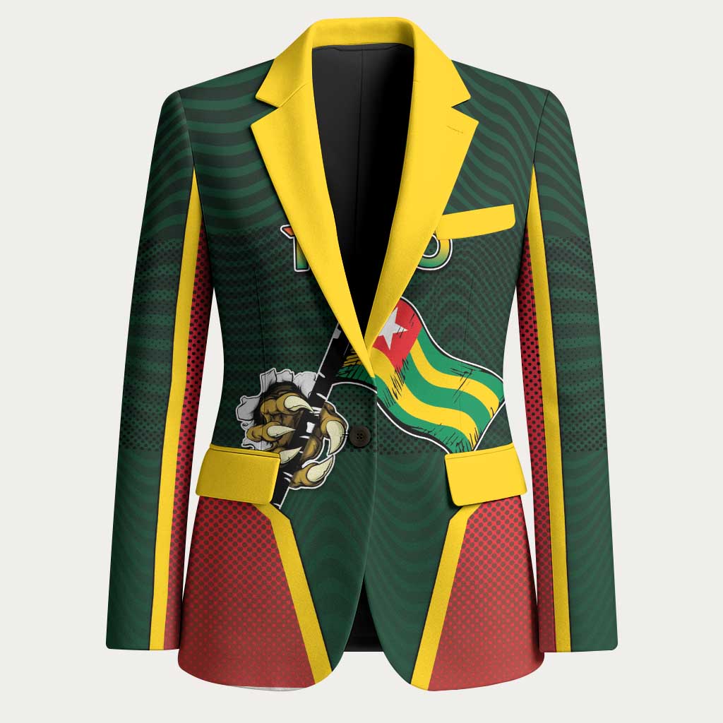 Personalized Togo Blazer Lion Claw Flag Sport Style - African Pride