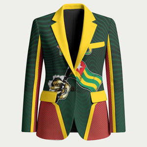 Personalized Togo Blazer Lion Claw Flag Sport Style - African Pride