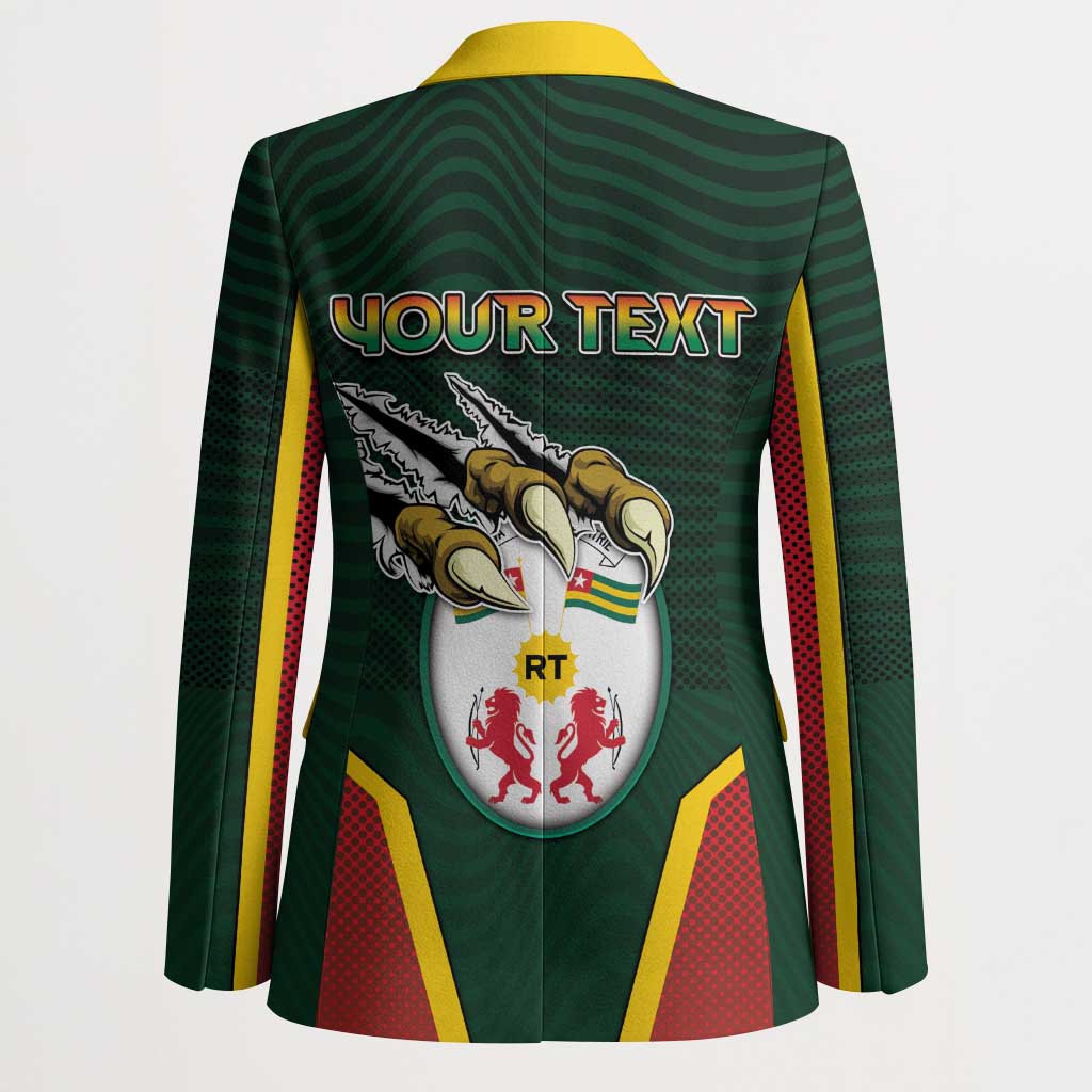 Personalized Togo Blazer Lion Claw Flag Sport Style - African Pride