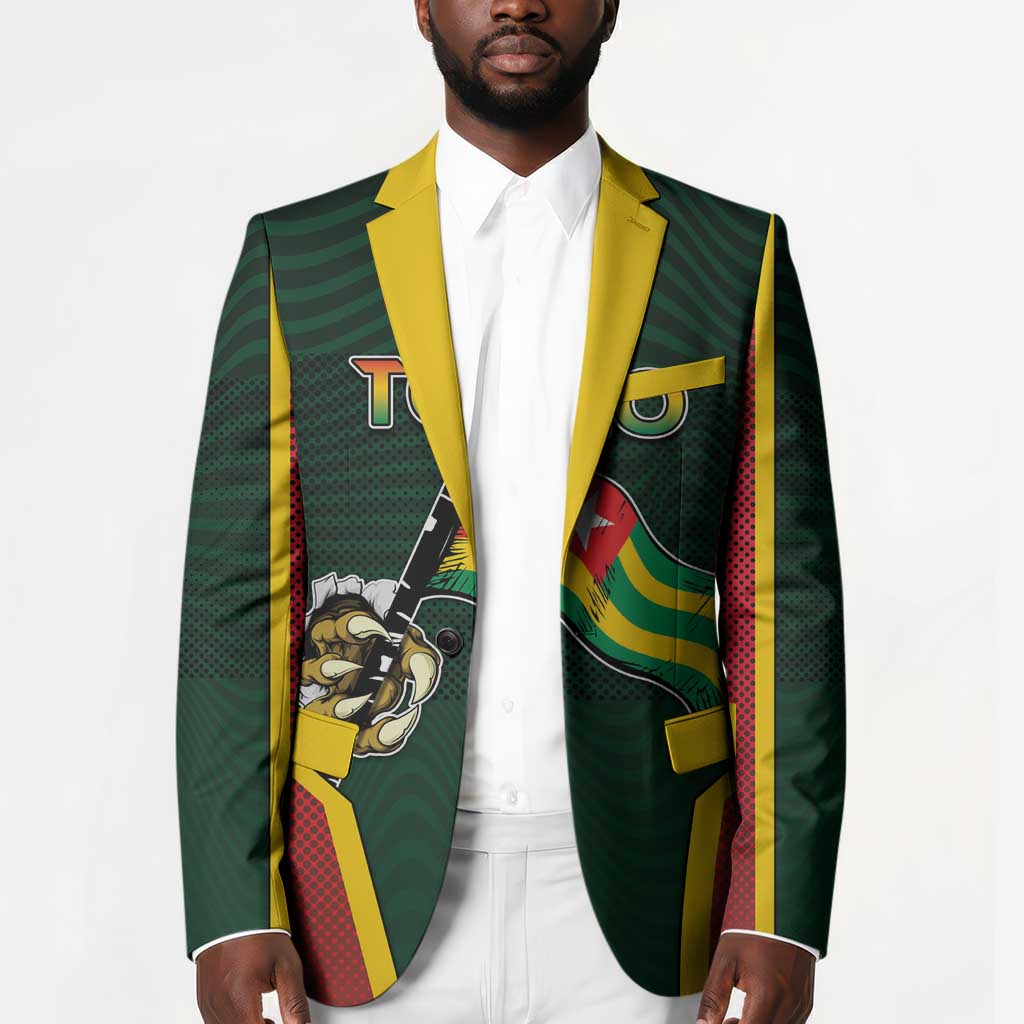 Personalized Togo Blazer Lion Claw Flag Sport Style - African Pride