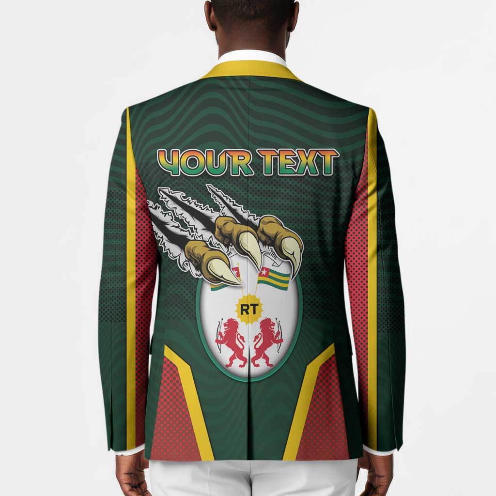 Personalized Togo Blazer Lion Claw Flag Sport Style - African Pride