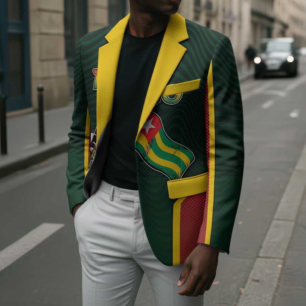 Personalized Togo Blazer Lion Claw Flag Sport Style - African Pride