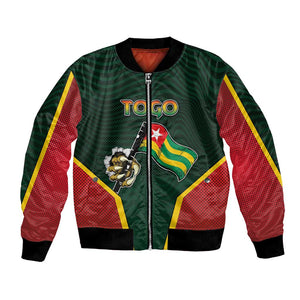 Personalized Togo Bomber Jacket Lion Claw Flag Sport Style - African Pride