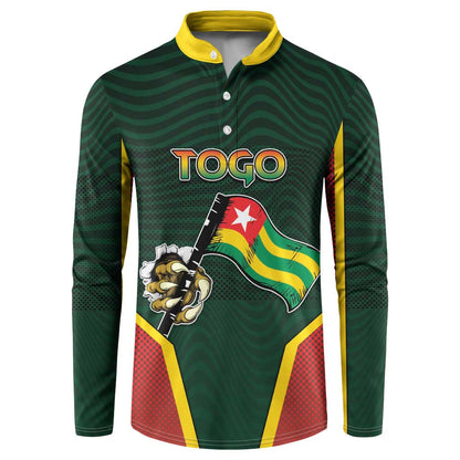 Personalized Togo Button Sweatshirt Lion Claw Flag Sport Style