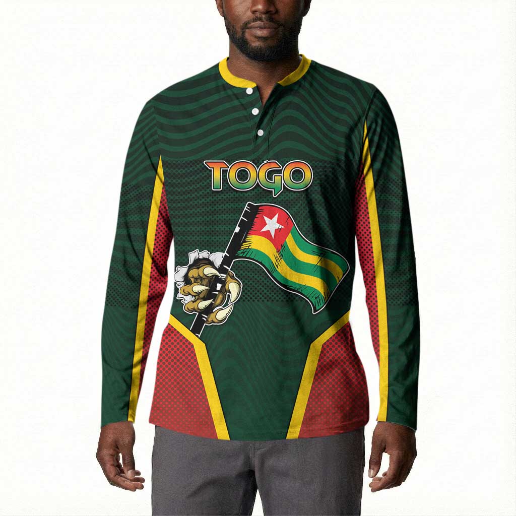 Personalized Togo Button Sweatshirt Lion Claw Flag Sport Style