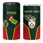 Personalized Togo 4 in 1 Can Cooler Tumbler Lion Claw Flag Sport Style - African Pride