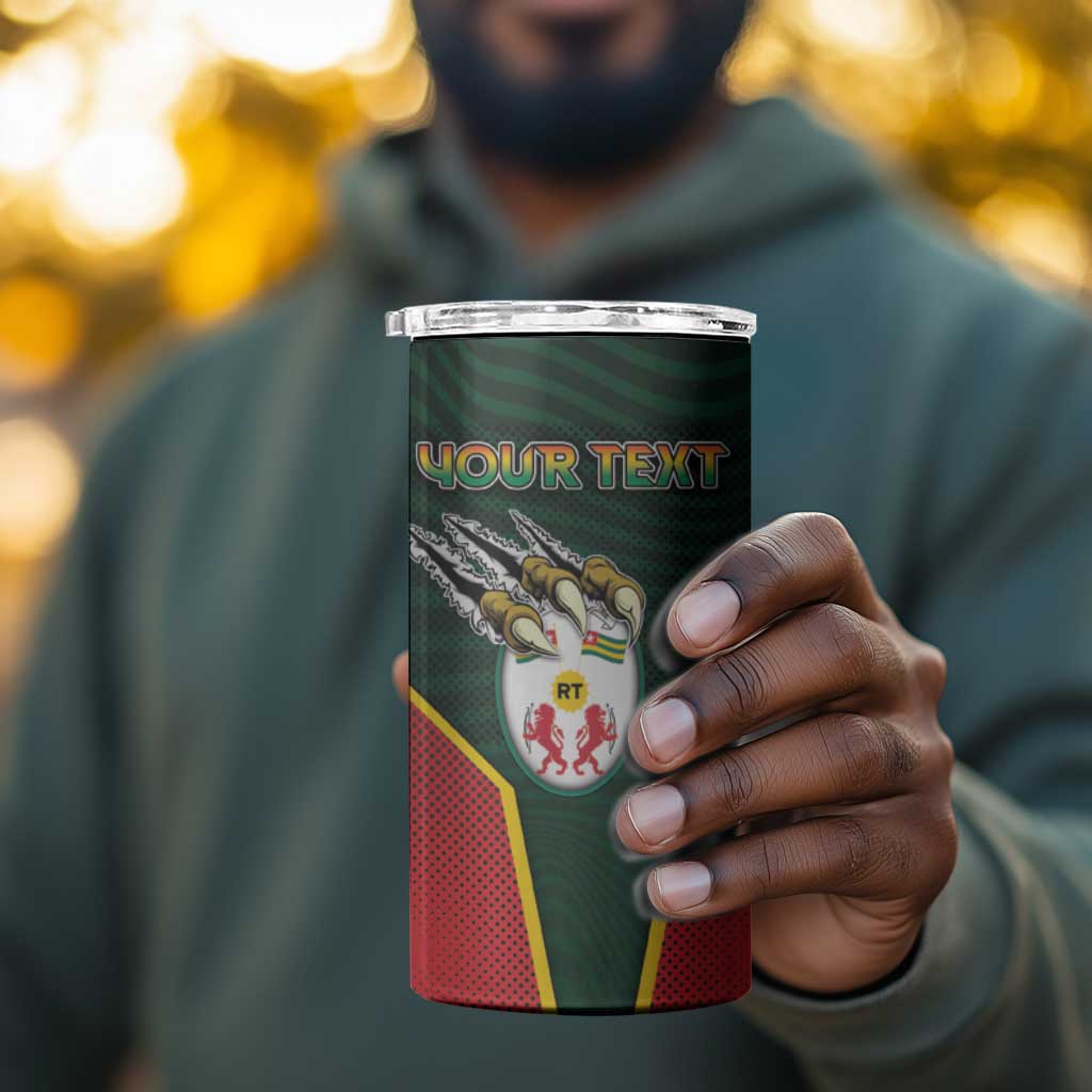 Personalized Togo 4 in 1 Can Cooler Tumbler Lion Claw Flag Sport Style - African Pride