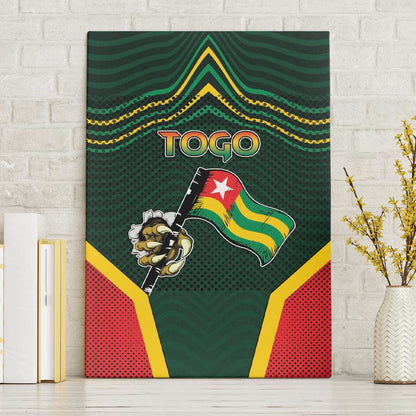Togo Canvas Wall Art Lion Claw Flag Sport Style - African Pride