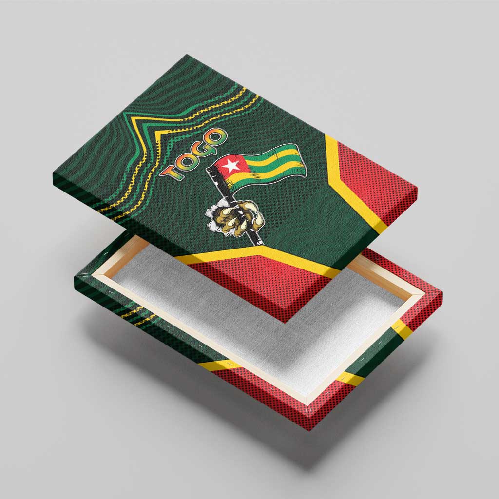 Togo Canvas Wall Art Lion Claw Flag Sport Style - African Pride