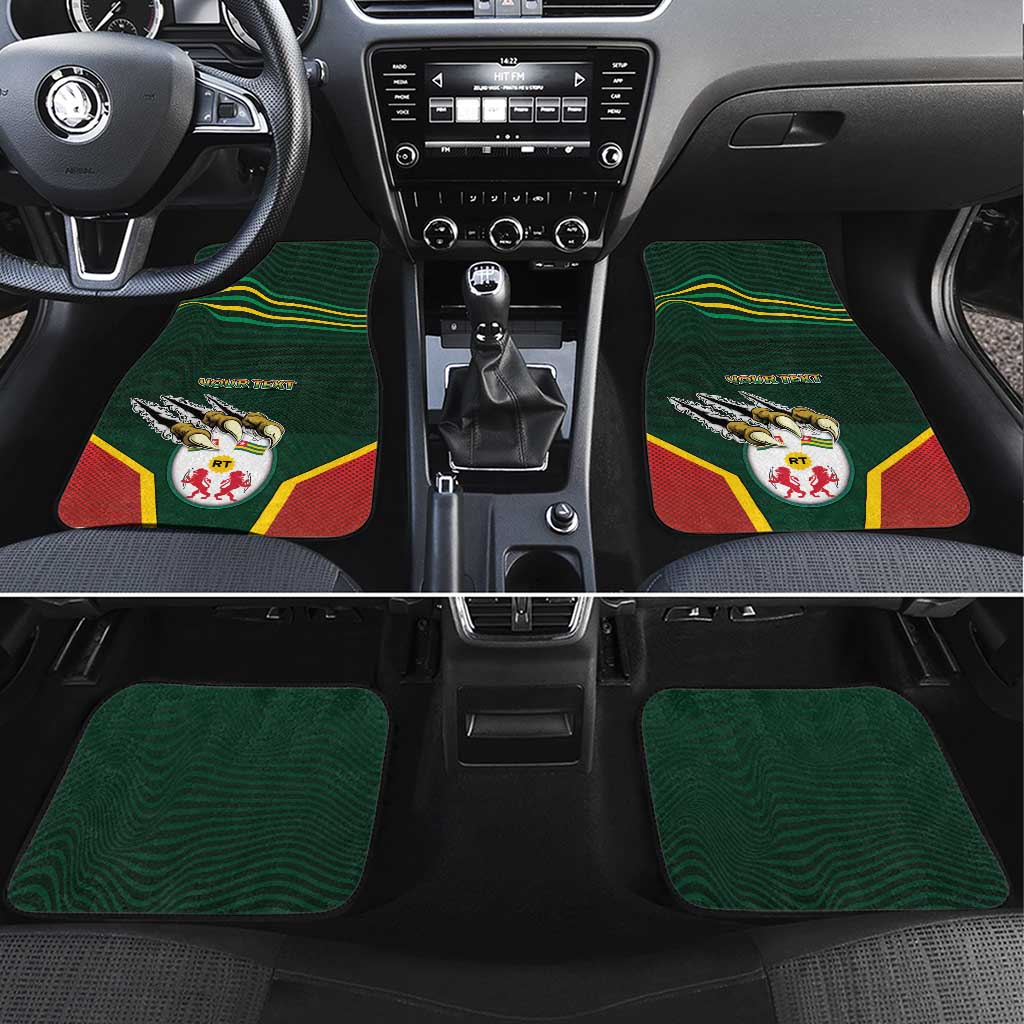Personalized Togo Car Mats Lion Claw Flag Sport Style - African Pride