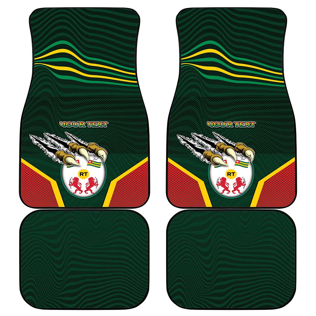 Personalized Togo Car Mats Lion Claw Flag Sport Style - African Pride