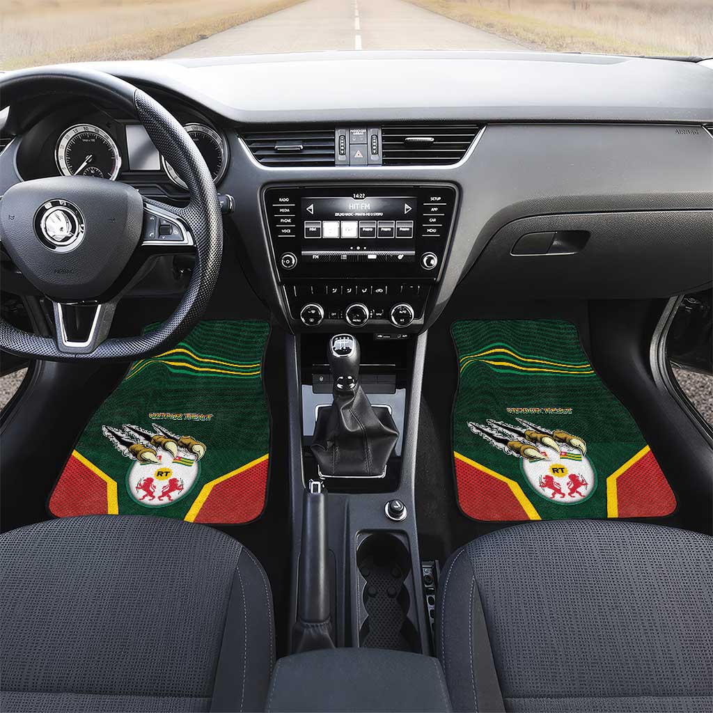 Personalized Togo Car Mats Lion Claw Flag Sport Style - African Pride