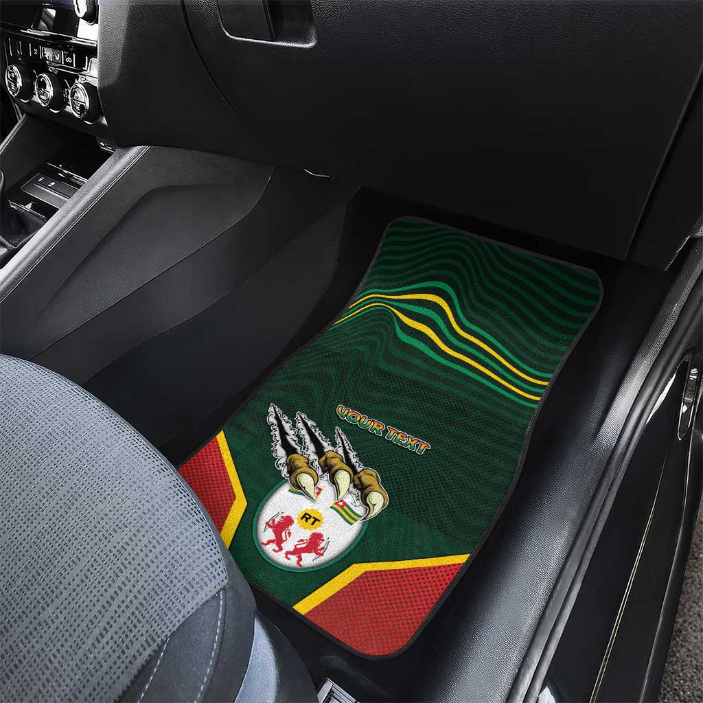 Personalized Togo Car Mats Lion Claw Flag Sport Style - African Pride