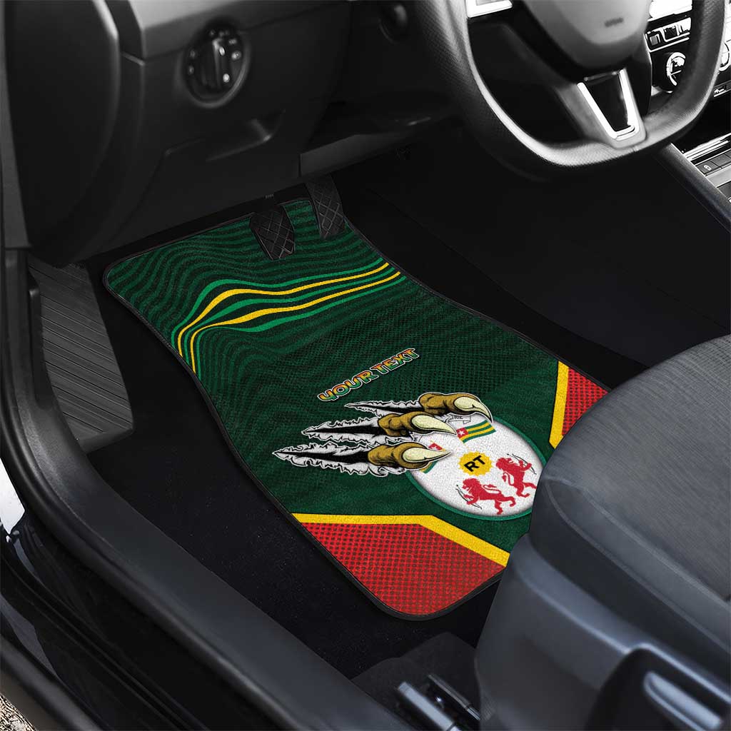Personalized Togo Car Mats Lion Claw Flag Sport Style - African Pride