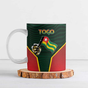 Personalized Togo Ceramic Mug Lion Claw Flag Sport Style - African Pride