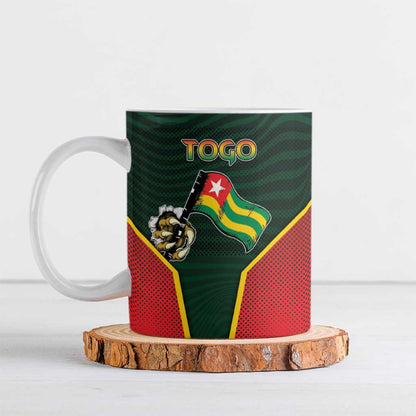 Personalized Togo Ceramic Mug Lion Claw Flag Sport Style - African Pride