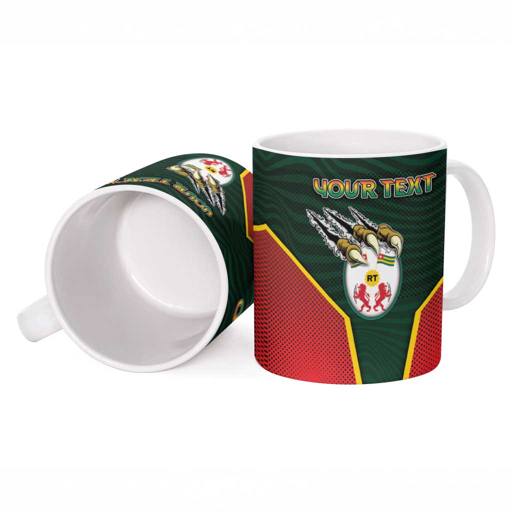 Personalized Togo Ceramic Mug Lion Claw Flag Sport Style - African Pride
