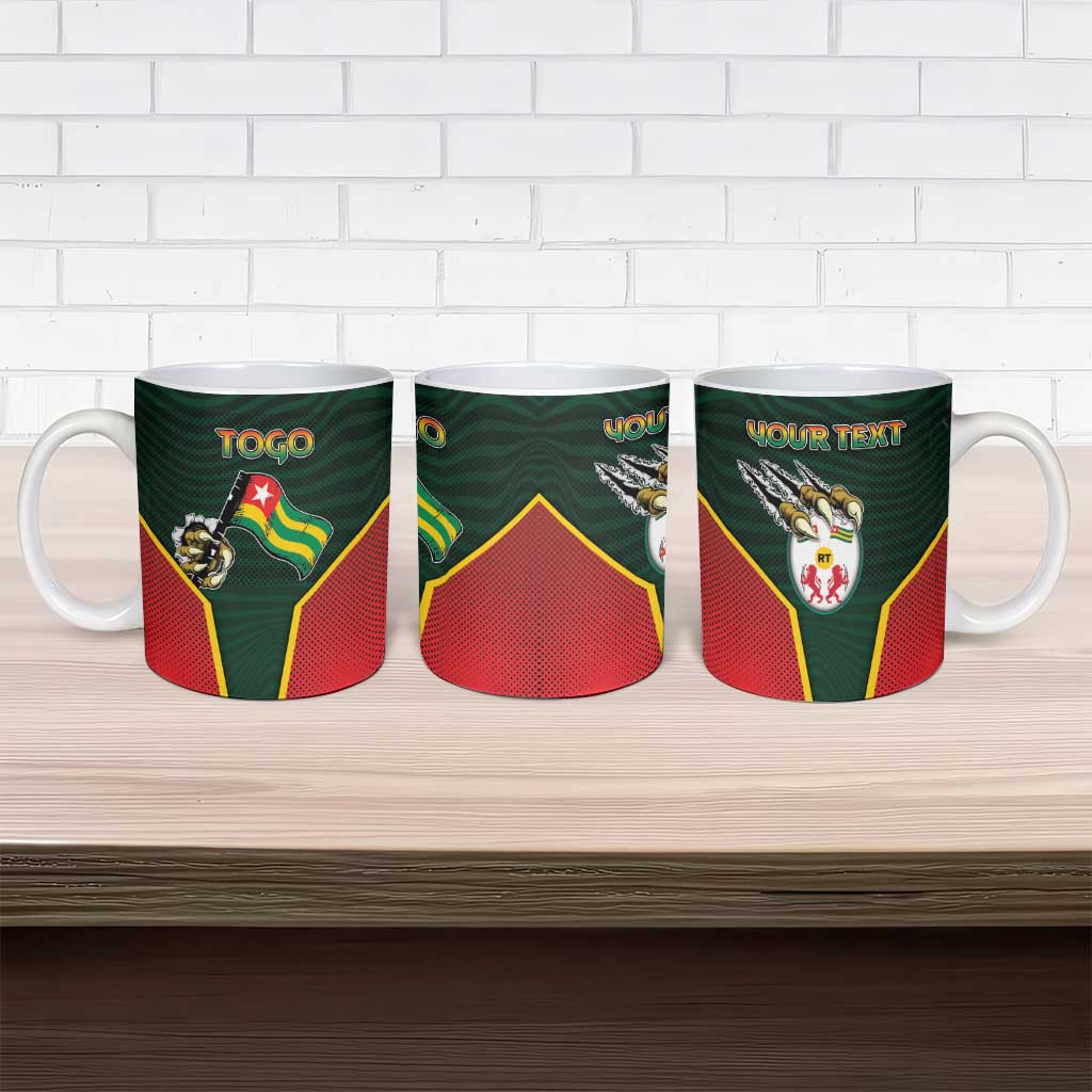 Personalized Togo Ceramic Mug Lion Claw Flag Sport Style - African Pride