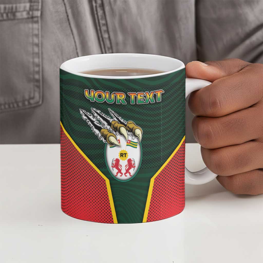 Personalized Togo Ceramic Mug Lion Claw Flag Sport Style - African Pride