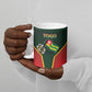 Personalized Togo Ceramic Mug Lion Claw Flag Sport Style - African Pride
