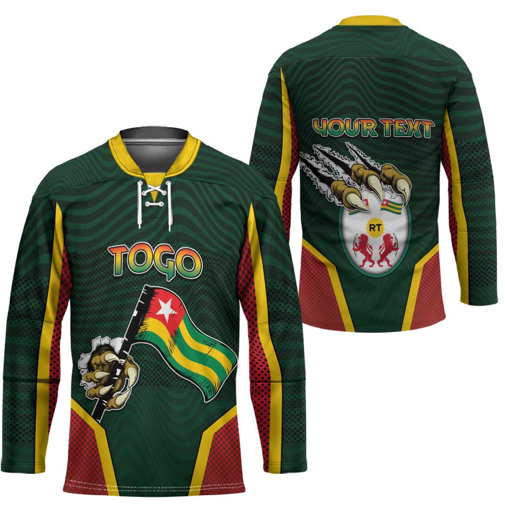 Personalized Togo Hockey Jersey Lion Claw Flag Sport Style - African Pride