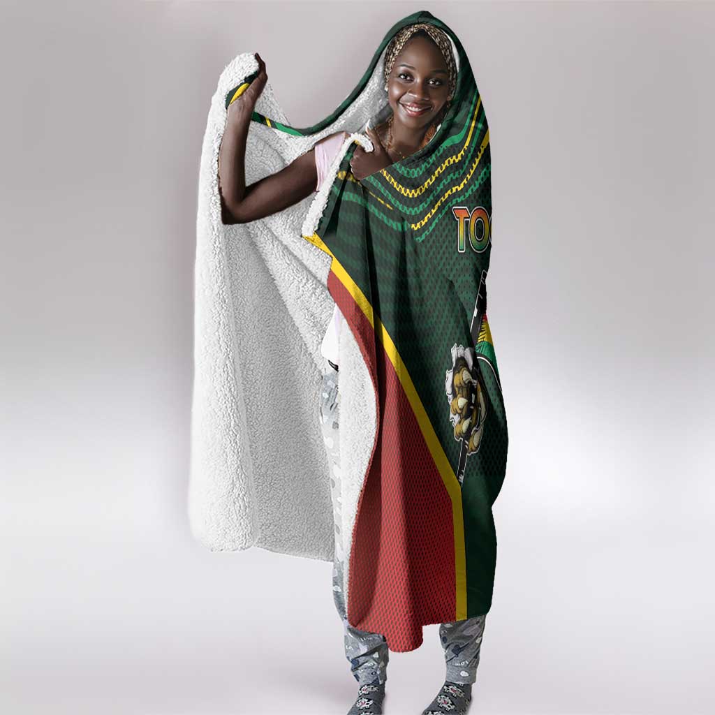 Togo Hooded Blanket Lion Claw Flag Sport Style - African Pride