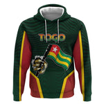 Personalized Togo Hoodie Lion Claw Flag Sport Style - African Pride