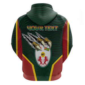 Personalized Togo Hoodie Lion Claw Flag Sport Style - African Pride
