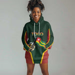 Personalized Togo Hoodie Dress Lion Claw Flag Sport Style - African Pride